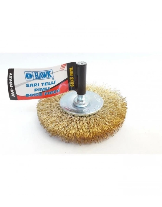 ® Hawk HA10131 Pimli Sarı Tel Daire Fırça 60x8 mm