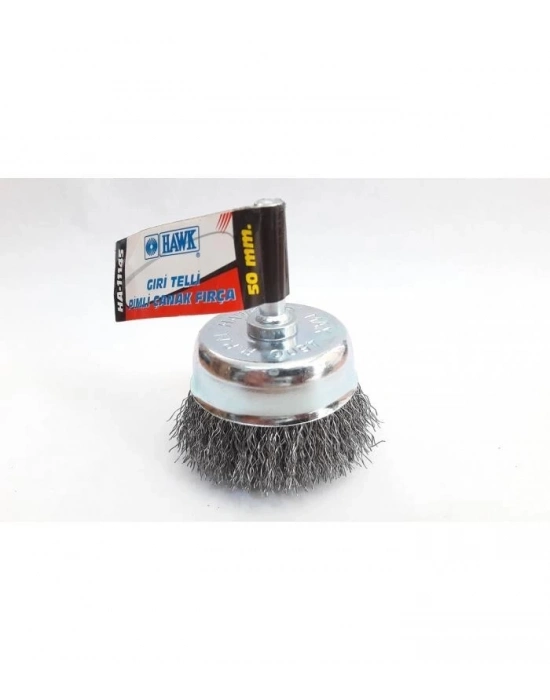 ® Hawk HA11145 Pimli Gri Tel Çanak Fırça 50 mm