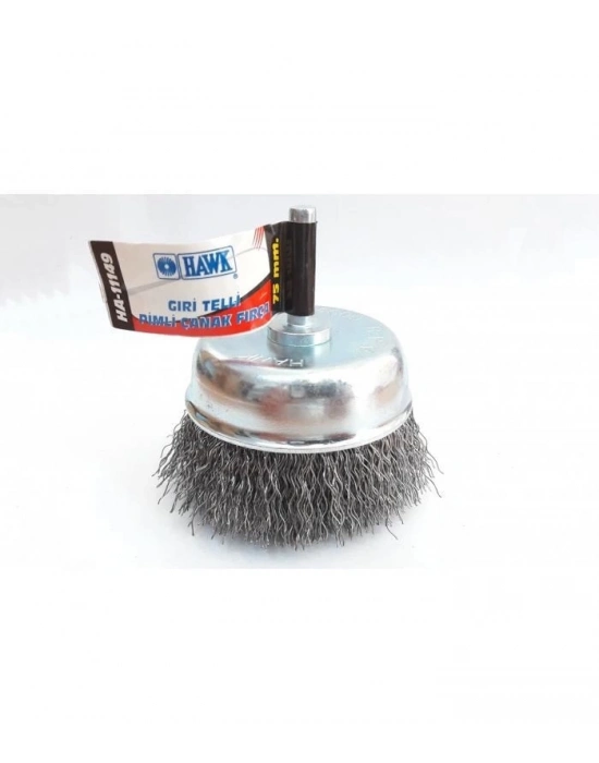 ® Hawk HA11147 Pimli Gri Tel Çanak Fırça 65 mm