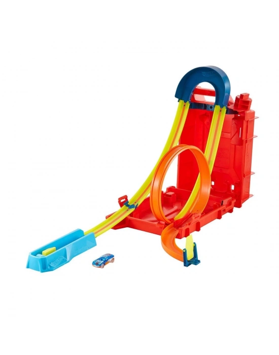 ÇOK SATAN HDX78 HW Track Builder Benzin Bidonu Akrobasi Seti, Hot Wheels Track Builder