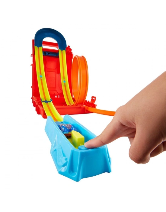 ÇOK SATAN HDX78 HW Track Builder Benzin Bidonu Akrobasi Seti, Hot Wheels Track Builder