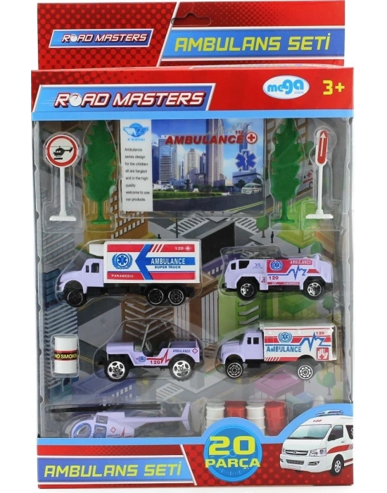 ÇOK SATAN Helikopterli Metal Ambulans Seti  Jp9105