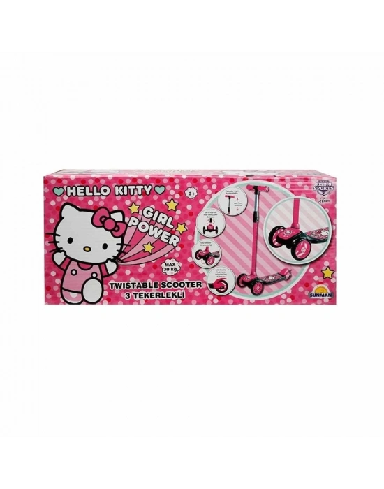 ÇOK SATAN Hello Kitty 3 Tekerlekli Twistable Scooter