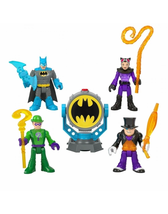 ÇOK SATAN HFD47 Imaginext, Bat-Tech Bat-Signal Figür Seti, DC Super Friends