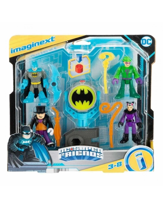 ÇOK SATAN HFD47 Imaginext, Bat-Tech Bat-Signal Figür Seti, DC Super Friends