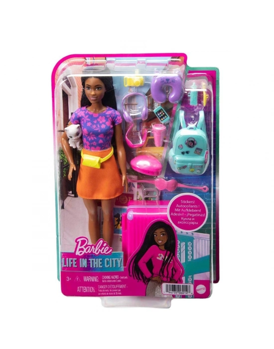 ÇOK SATAN HGX55 Barbie Brooklyn Seyahatte Bebeği ve Aksesuarları