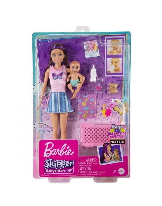 ÇOK SATAN HJY33 Mavi Saçlı Skipper Bebek Bakıcısı  ve Oyun Seti