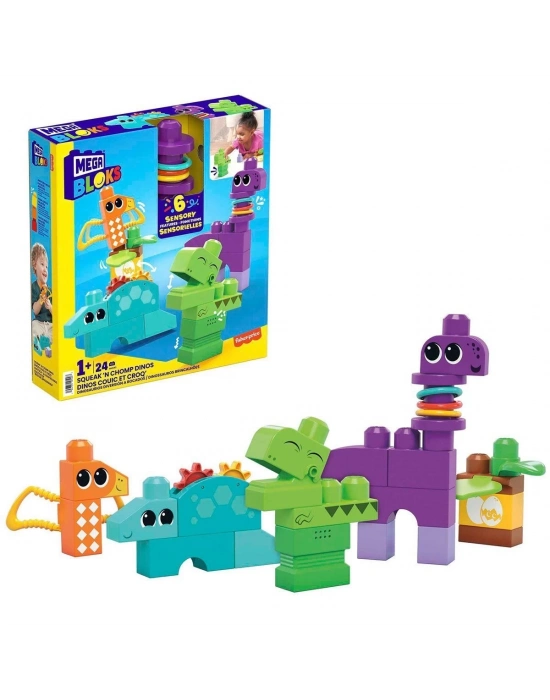 ÇOK SATAN HKN43 Mega Bloks Sesli ve Hareketli Dinozorlar 24 parça +1 yaş