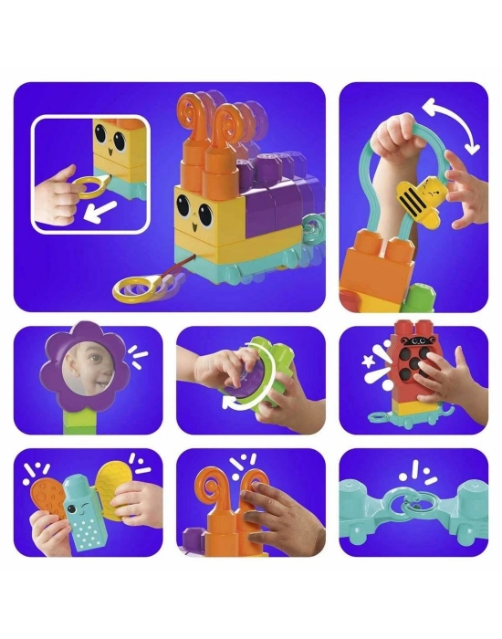 ÇOK SATAN HKN44 MEGA BLOKS® Hareketli Duyusal Gelişim Tırtılı 30 parça +1 yaş