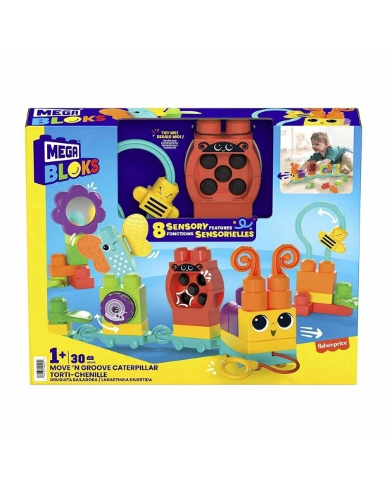 ÇOK SATAN HKN44 MEGA BLOKS® Hareketli Duyusal Gelişim Tırtılı 30 parça +1 yaş