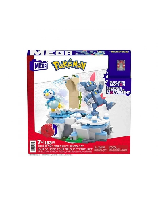 ÇOK SATAN HKT20 MEGA Pokemon -  Piplup ve Sneasel Kış Macerası Seti 183 parça + 7 yaş
