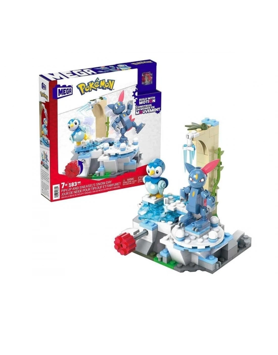 ÇOK SATAN HKT20 MEGA Pokemon -  Piplup ve Sneasel Kış Macerası Seti 183 parça + 7 yaş