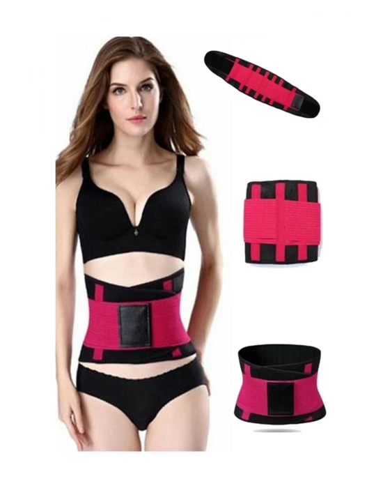 ÇOK SATAN Hot Belt Termal Sauna Kemer Unisex Terletme Korsesi (pembe-siyah)