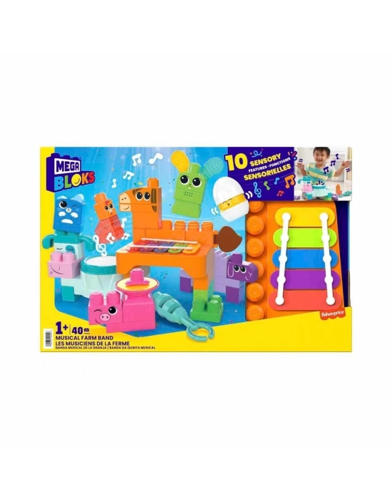 ÇOK SATAN HPB46 Mega Bloks® Çiftlik Orkestrası 40 parça +1 yaş