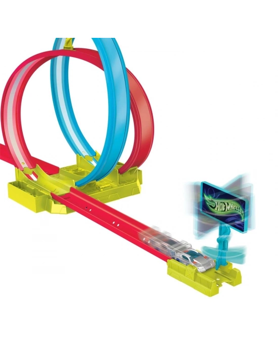 ÇOK SATAN HPC05 Hot Wheels Neon Yarışlar Çifte Çemberde Yarış Seti
