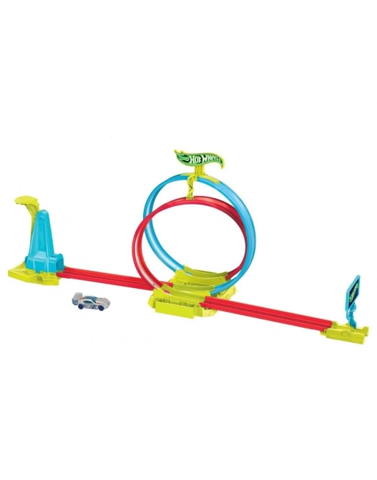 ÇOK SATAN HPC05 Hot Wheels Neon Yarışlar Çifte Çemberde Yarış Seti