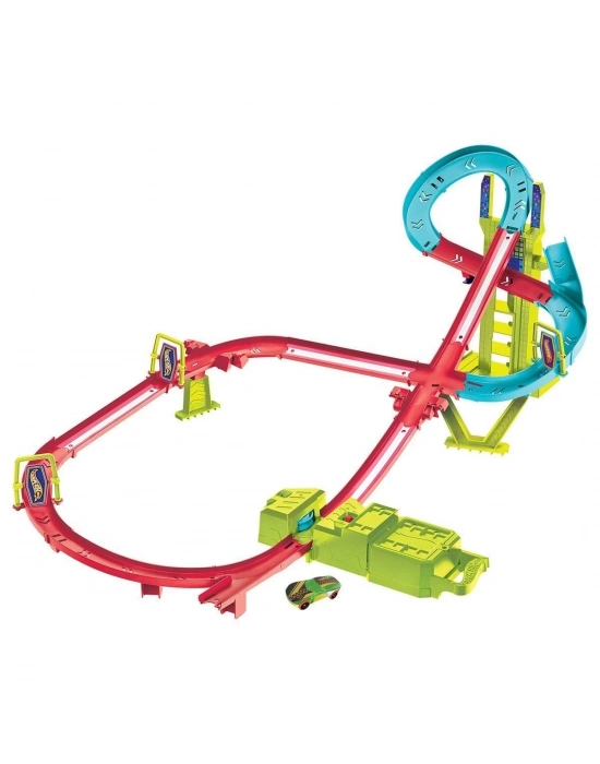 ÇOK SATAN HPC07 Hot Wheels Neon Yarışlar Çoklu Yarış Heyecanı Pist Seti