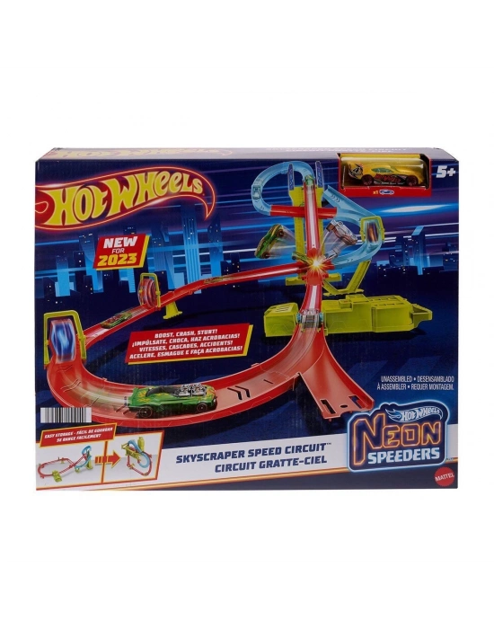 ÇOK SATAN HPC07 Hot Wheels Neon Yarışlar Çoklu Yarış Heyecanı Pist Seti