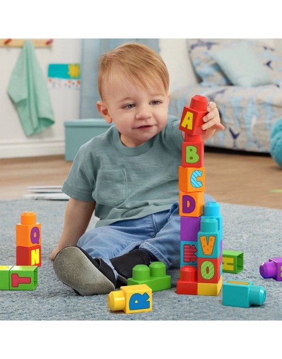 ÇOK SATAN HRR60 Mega Bloks Alfabeli Blok Çantası 30 parça +1 yaş
