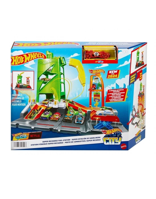 ÇOK SATAN HTN79 Hot Wheels Elektrikli Araç Şarj İstasyonu Oyun Seti