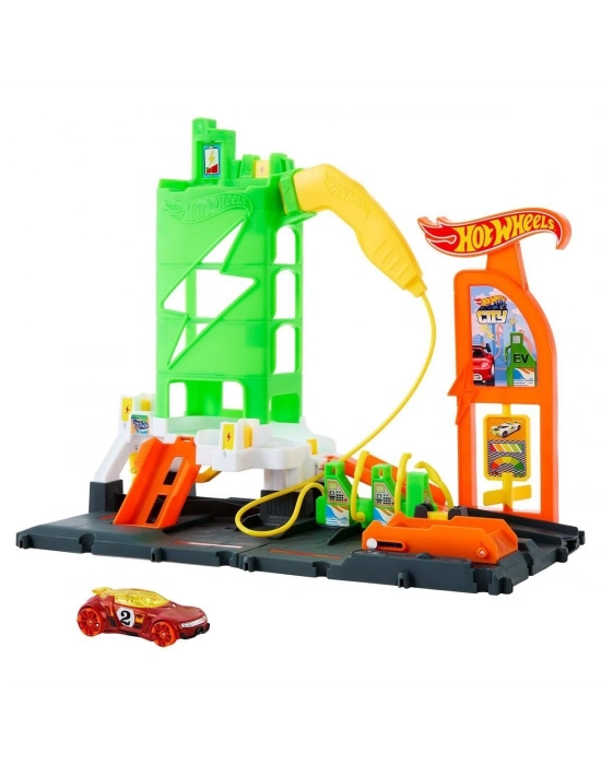 ÇOK SATAN HTN79 Hot Wheels Elektrikli Araç Şarj İstasyonu Oyun Seti