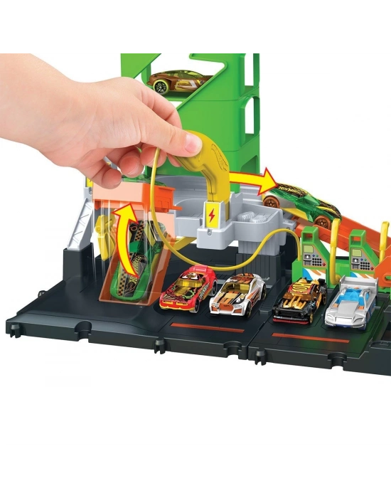 ÇOK SATAN HTN79 Hot Wheels Elektrikli Araç Şarj İstasyonu Oyun Seti