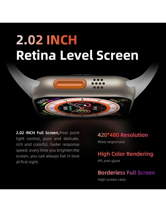 ÇOK SATAN Hw8 Ultra Çift Kordon 49mm - Siri Nfc Bluetooth Arama Konuşma - İos & Android Uyumlu Akıllı Saat