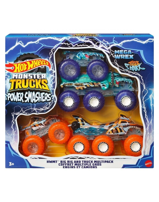 ÇOK SATAN HYJ29 Hot Wheels Monster Trucks Power Smashers Çoklu Paket