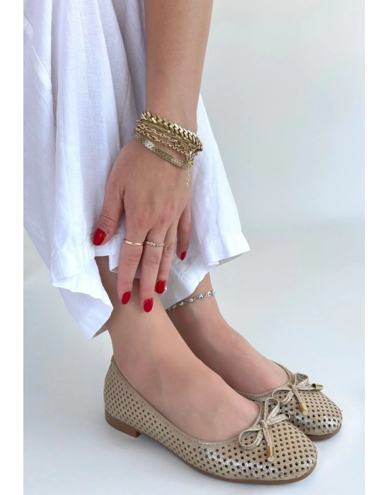 Icar Bej Cilt Babet Ayakkabı