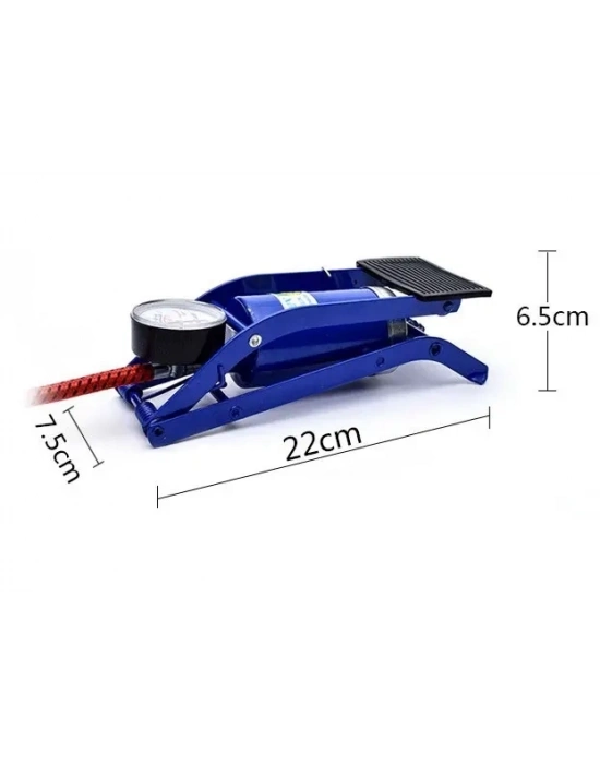 ÇOK SATAN İnce Piston Araç Lastik Şişirme Göstergeli Ayak Pompası