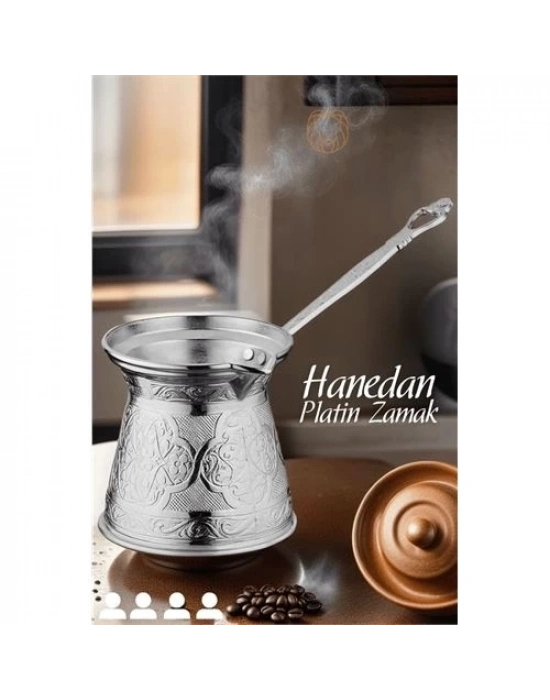 ÇOK SATAN İndüksiyon Tabanlı Platin Cezve Hanedan 4 Kişilik
