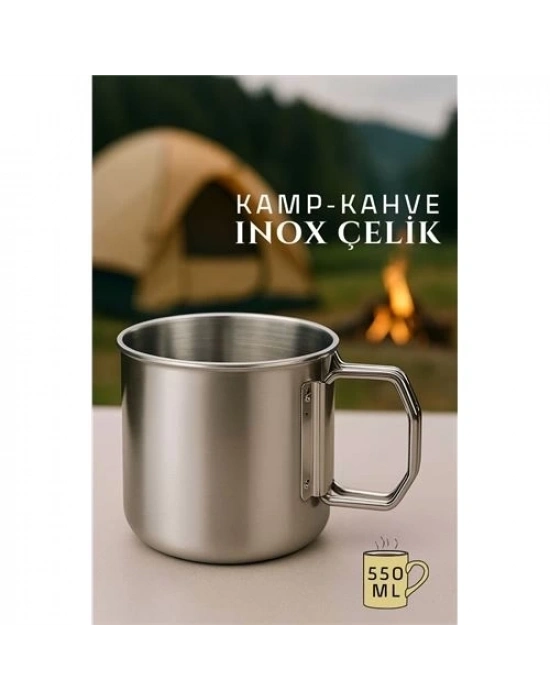 ÇOK SATAN Inox Kamp Bardağı Profesyonel Inox Çelik 550 ml