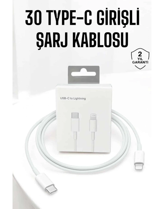 ÇOK SATAN Iphone Uyumlu İOS Uyumlu Lightning Hızlı Şarj Tye C Lightning Şarj Kablosu