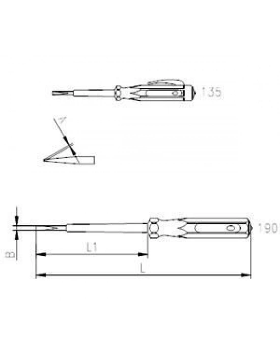 ® İzeltaş 4550 Elektrik Kontrol Kalemi 135 mm