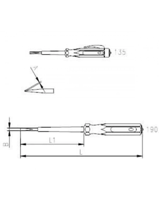 ® İzeltaş 4550 Elektrik Kontrol Kalemi 190 mm