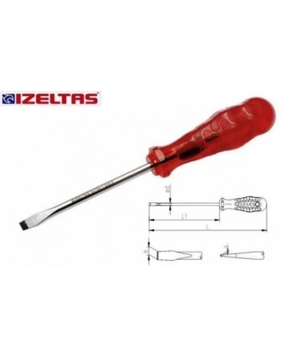 ® İzeltaş Kraft Düz Tornavida 5x80