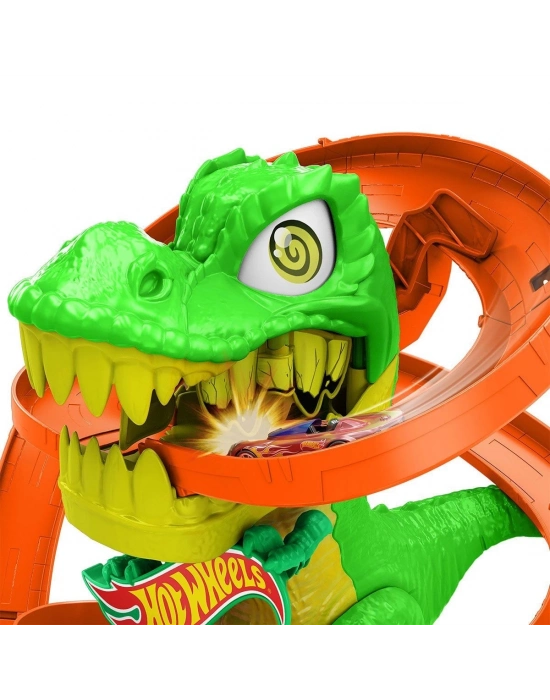 ÇOK SATAN JBM73 Hot Wheels T-Rex ve İtfaiye İstasyonu Oyun Seti