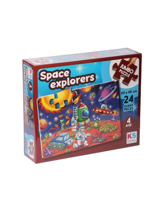 ÇOK SATAN JP 31011 Space Explorers Jumbo Puzzle 24 Parça -KSPuzzle