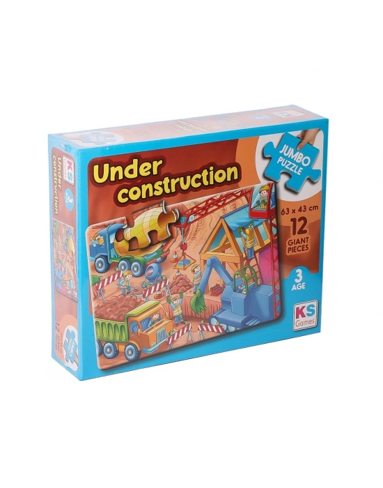 ÇOK SATAN JP 314004 Under Construction Jumbo Puzzle 12 Parça