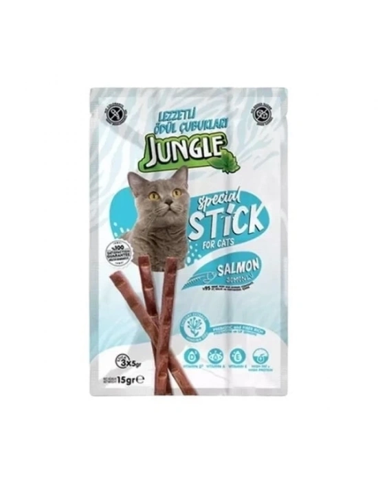 ÇOK SATAN Jungle Somonlu Stick Kedi Ödülü 3 Adet 5 Gr