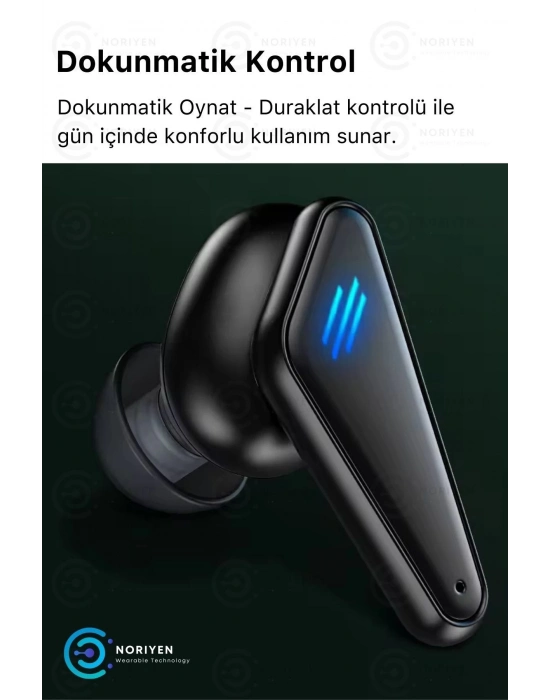 ÇOK SATAN K55 Tws Pro Oyuncu Kulaklığı 3D Stereo Ses Extra Bass Işıklı Mikrofonlu Bluetooth Kablosuz Kulaklık