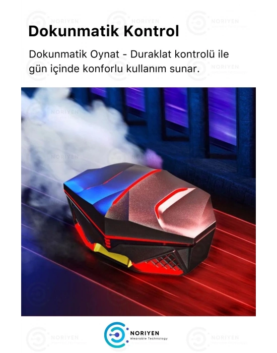 ÇOK SATAN K98 Pro Oyuncu HD Ses Mikrofonlu Işıklı Metal Kasa iOS Android Uyumlu Bluetooth Kablosuz Kulaklık