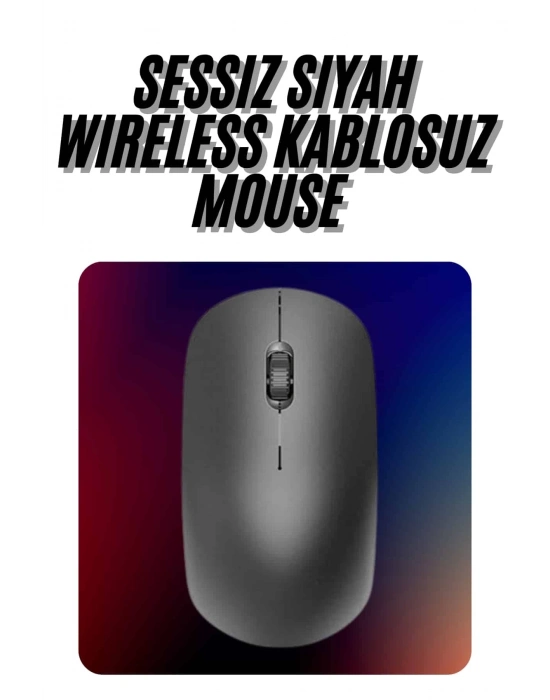 ÇOK SATAN Kablosuz Bağlantı Yüksek Hassasiyetli Kablosuz Wireless Siyah Mouse