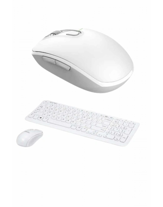 ÇOK SATAN Kablosuz Klavye Mouse Seti Beyaz Q Klavye Tüm Cihazlara Uyumlu