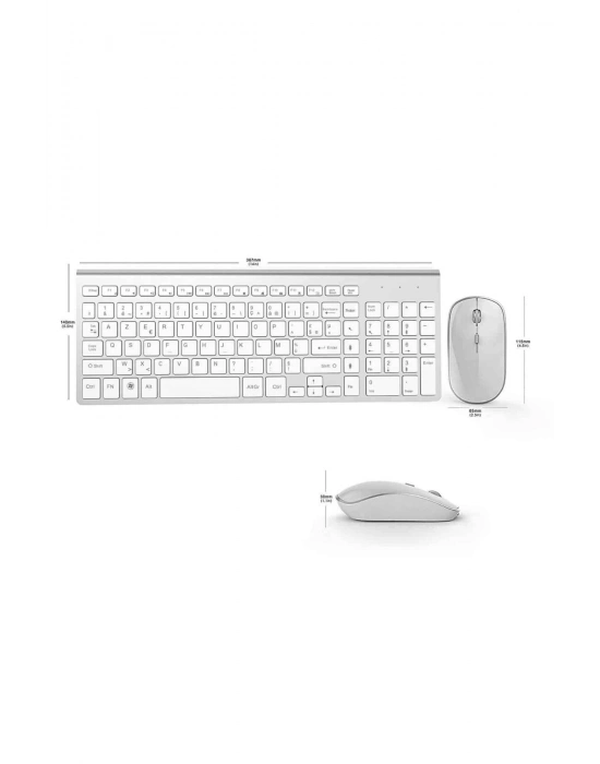 ÇOK SATAN Kablosuz Klavye Mouse Seti Beyaz Q Klavye Tüm Cihazlara Uyumlu