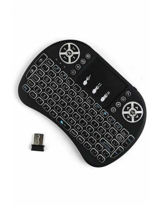 ÇOK SATAN Kablosuz Türkçe Q Klavye RGB Işıklı Televizyon Ps3 Dokunmatik Mouse