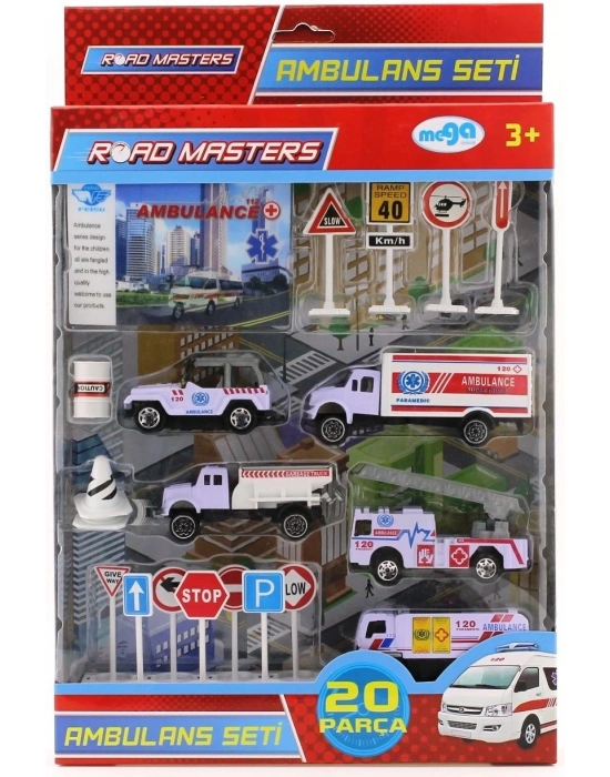 ÇOK SATAN Kamyonlu Metal Ambulans Seti  Jp9105