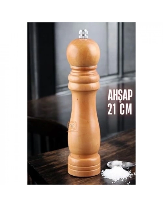 ÇOK SATAN Karabiber Tuz Değirmeni Ahşap 21 cm XL