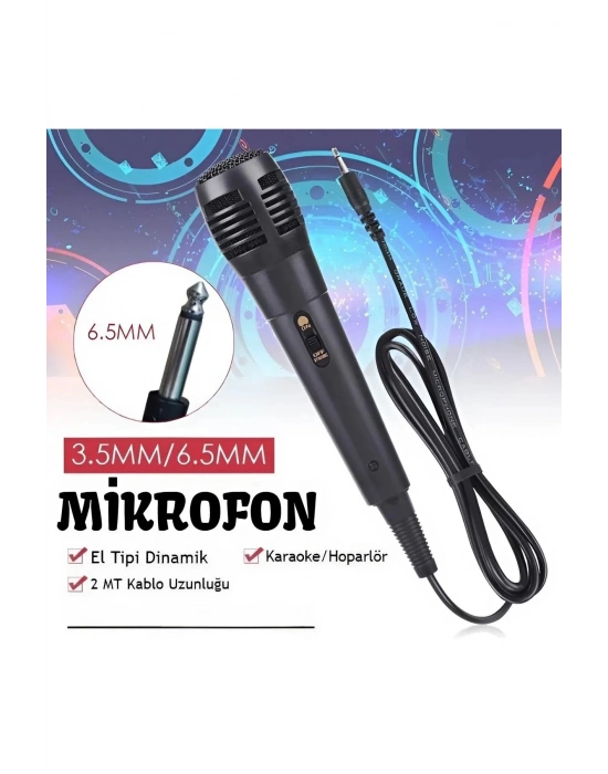ÇOK SATAN Karaoke Mikrofon Kablolu Mikrofon 6.5 Mm Karaoke Mikrofonu