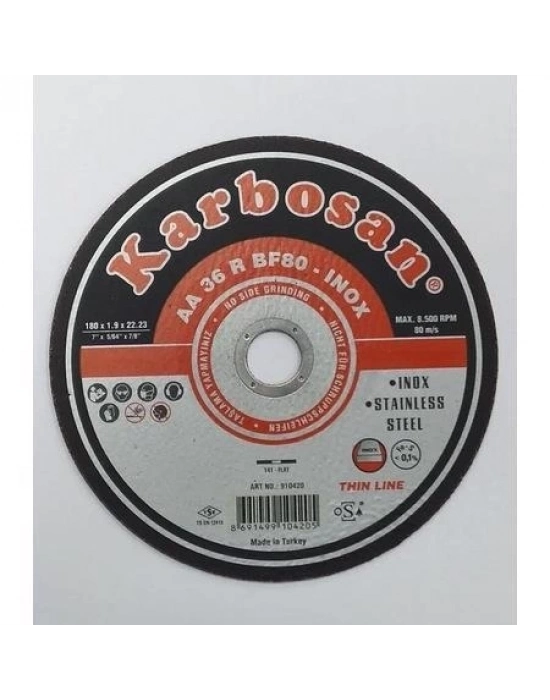 ® Karbosan Thinline İnox Kesici 180X1,9X22,23 mm